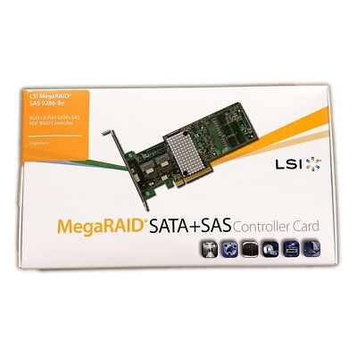   NEW LSI MegaRAID 9286-8e SAS SATA 8 Port RAID Card External Broadcom LSI00332