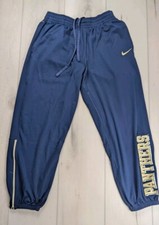 Nike Mens XL Dri-Fit University of Pittsburgh Panthers Joggers Blue Ankle Zip