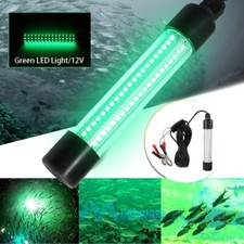 12V LED Green Underwater Submersible Night Fishing Light Crappie Shad Squid Boat