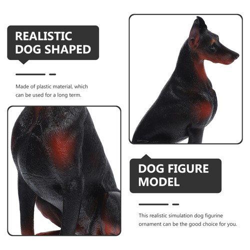 Simulierter Dobermann Ornamente Tierfigur gefälschtes Modell Kind Hund Figuren Spielzeug - Bild 9 von 12