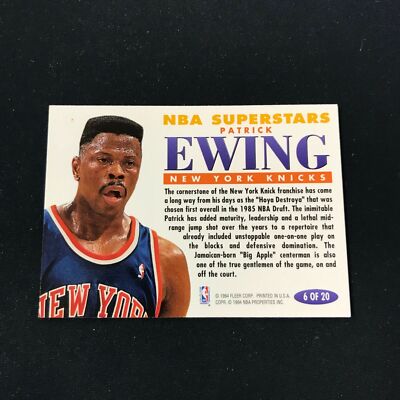 1993-94 Fleer PATRICK EWING #6 NBA Superstars New York Knicks