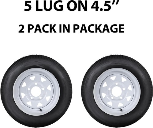 14 Inch Pre-Mounted 8ply ST205/75R14 Silver Mod Trailer Tire Mounted Assembly - Wheels Express, Inc
