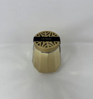 UR BANE DW Home Jar Candle Holiday Scent VANILLA BOURBON Gold Glass 17oz UNUSED