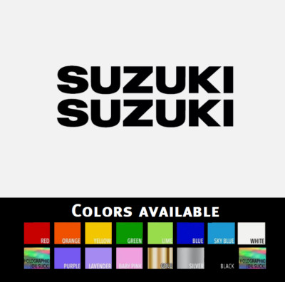 2x  Suzuki Sticker Vinyl Decal Motorcycle Helmet Tank Bike GP 600 750 1000 1100