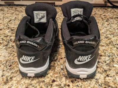 Nike Land Shark Football Cleats Black Size 10 318732-011