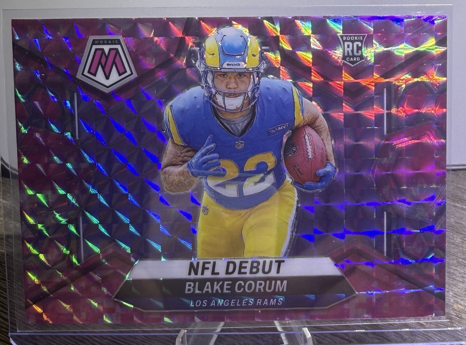 2024 Panini Mosaic - Pink Camo #368 Blake Corum (RC) + BONUS CARD SILVER MOSAIC