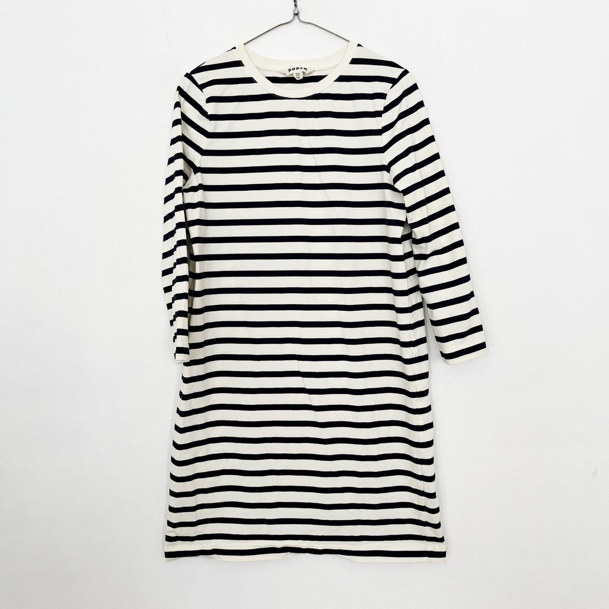 Stripe Cotton Long T Shirt Dress Papaya Petite Navy Stripe Jersey