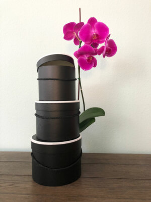 Runde Blumenkästen Mit Quaste – Set Aus 3 Stück (S, M, L) Für Luxuriöse Blumenarrangements
