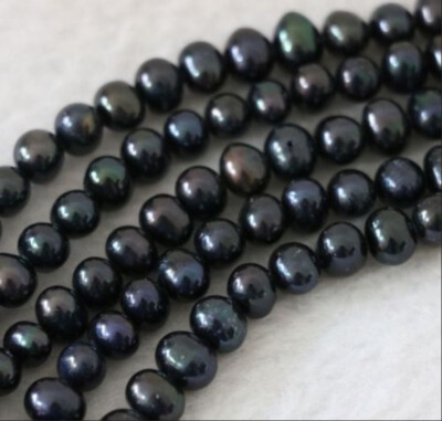 Wholesale 5 Strands 8-9mm Genuine Black Tahitian Pearls Loose