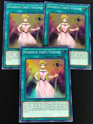 YUGIOH GODDESS URD'S VERDICT SHVA-EN010 1ST SUPER X3 (NM)