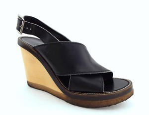 black thick strap heels