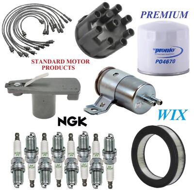 Tune Up Kit Filters Wire Plugs For DODGE B350 V8 5.2L; 16mm Shaft Size 1988