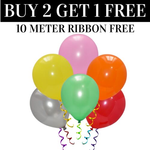 100X PLAIN BALLOONS Birthday Helium/Air BALOONS Latex Wedding Party DECOR - Picture 23 of 23