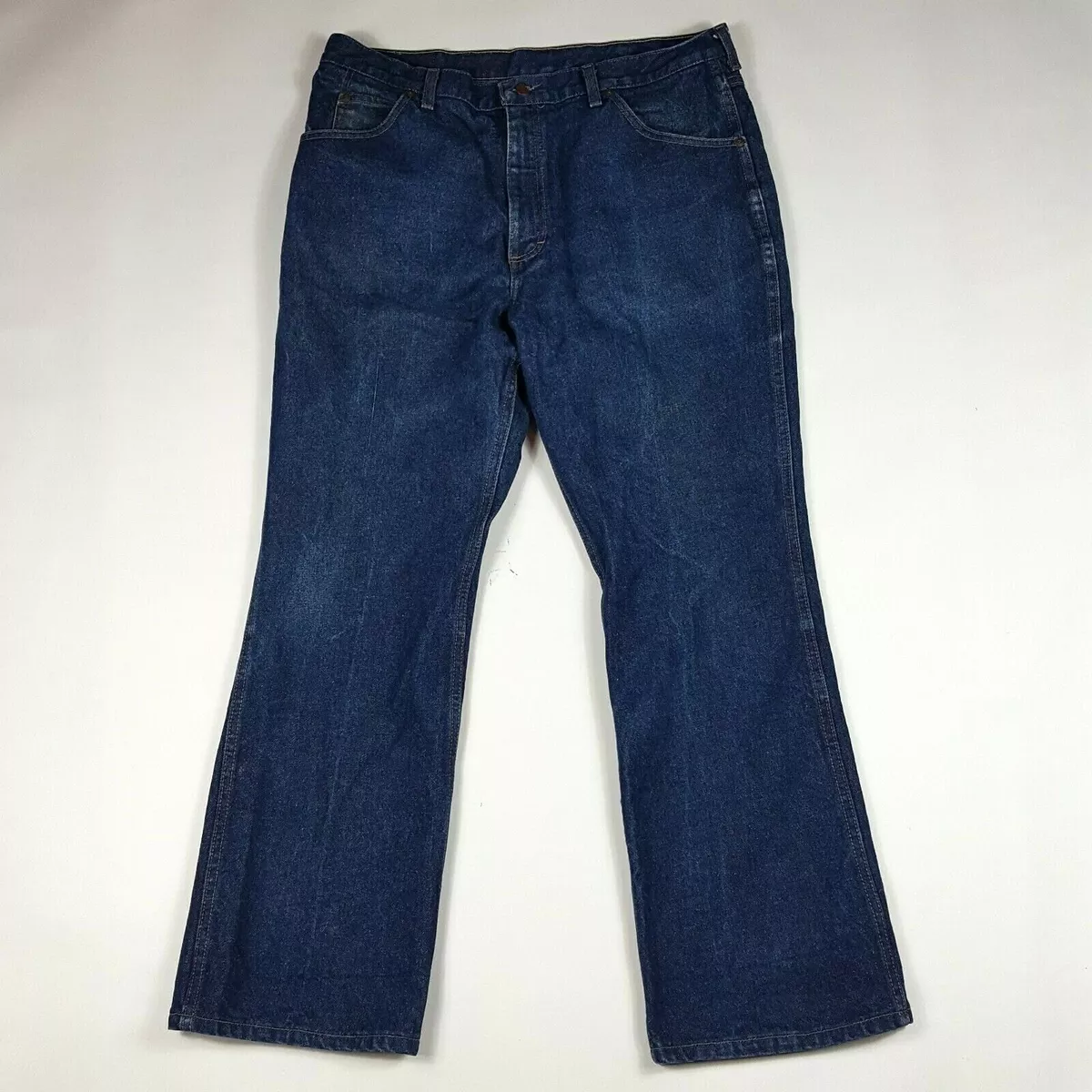 VTG Sears Roebucks Men's Size 36x36 Straight Leg Dark USA Denim Retro Blue Jeans
