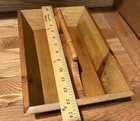 1950s Farmhouse Primitive Wood Divided Cutlery Caddy Tote Notty Pine Honey Stain — photo 9