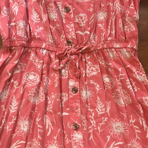 SO Brand Cottagecore Blumenmuster Midi Kleid rosa/korallen Mädchen L (10-12) Tank - Bild 3 von 9