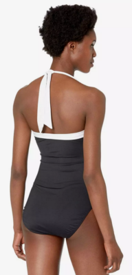 Lauren Ralph Lauren Womens Black Bel Air Shirred Bandeau Swimsuit