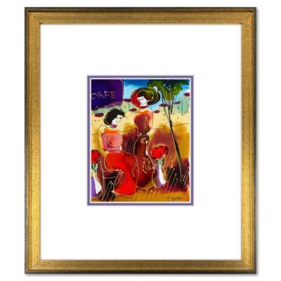Moshe Leider, Framed Original Mixed Media Watercolor Painting, Hand Signed