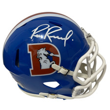 Bill Romanowski Signed Broncos 75-95 TB Mini Helmet Beckett Witness BAS COA