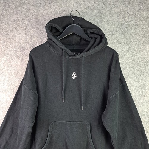 Volcom Jumper Womens 8 / 10 Black Hood Pullover Oversize Casual 7254 - Picture 9 of 11
