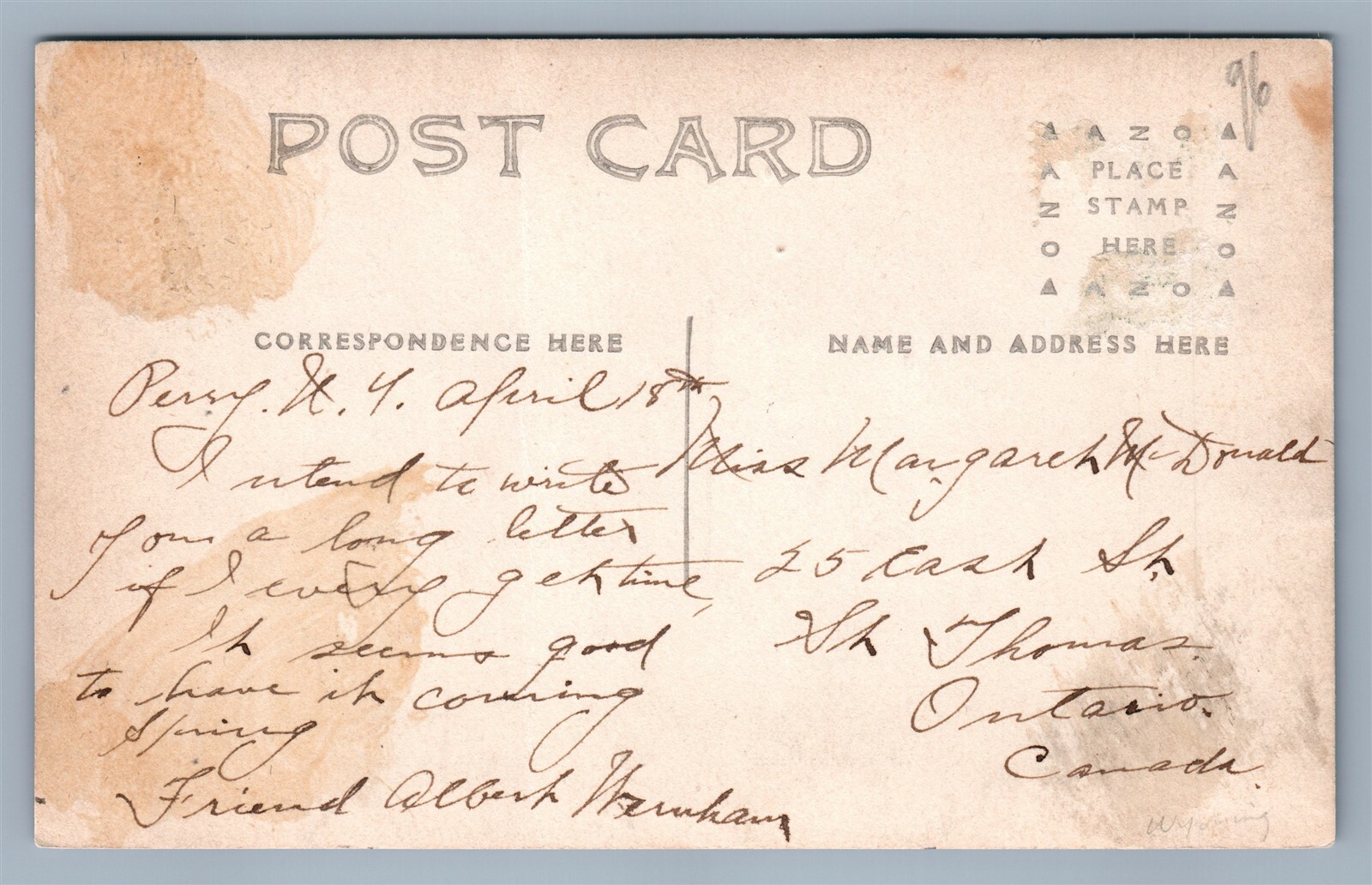 PERRY NY HIGH SCHOOL ANTIQUE REAL PHOTO POSTCARD RPPC eBay