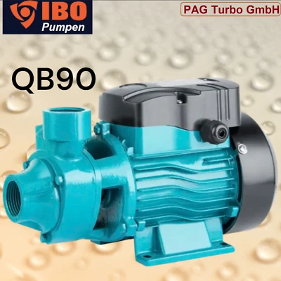 DAMBAT/IBO Druckerhöhungspumpe Kreiselpumpe Gartenpumpe QB90 - 750Watt - 2760L/h - 6,5Bar