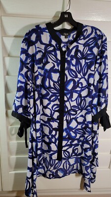 Slim Factor blue blouse shirt, size 2X, new