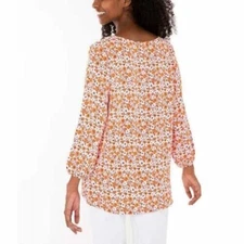 Mario Serrani Ladies' V-Neck Tunic Top, Pink Floral, XS, NWT