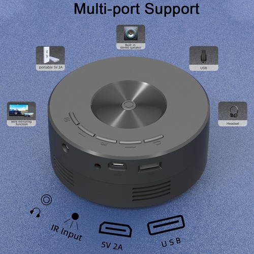 Portable Mini Projector WiFi Home Theater Android TV Bluetooth USB 1080P Gifts - Picture 4 of 17