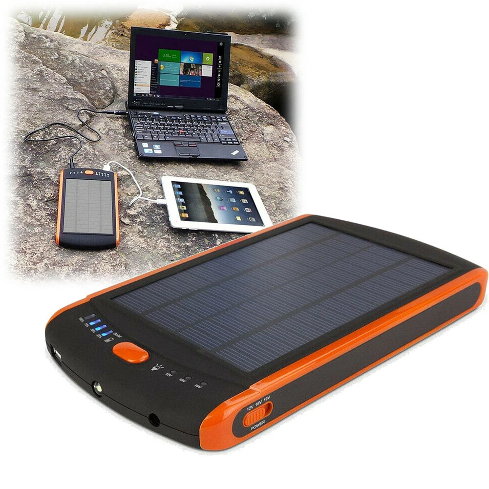 Portable Laptop Charger Solar Power Bank 23000mAh for Notebook Cell Phones
