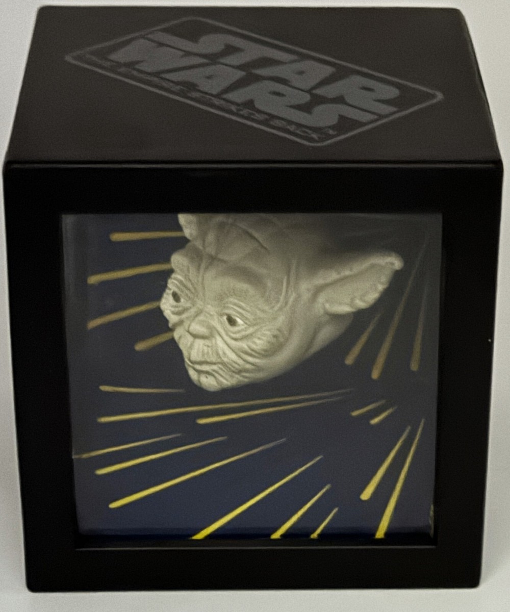 Star Wars Holographic Cube Darth Vader Yoda 1996 Lucasfilm