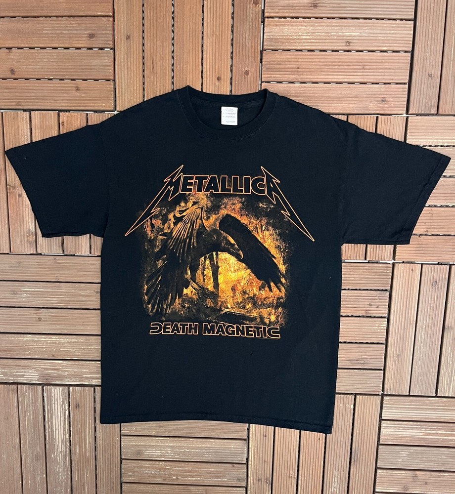Metallica Death Magnetic Vintage Black T-Shirt Tee Size Large