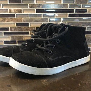 Toms De Gamuza Negra Blanco Suela de alta Tops Botines | eBay