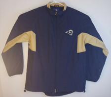 St Louis Rams NFL On Field Team Apparel Full Zip Up Insulated Jacket Coat M