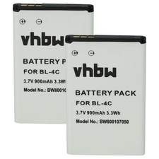 2x Batteria per Nokia 6260 6300 7270 7200 900mAh