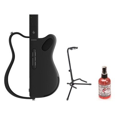 LAVA GENIE Stringless Guitar w/ Case, Stand & Mic Sanitizer