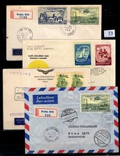 // AUSTRIA, CZECHOSLOVAKIA, HUNGARY 1961 - 4 COVER - AVIO - PLANES