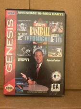 Pre-owned Sega Genesis Cartridge. ESPN Baseball Tonight. With Manual and Poster