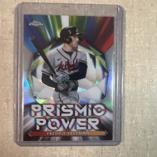 Freddie Freeman 2021 Topps Chrome Prismic Power PP-8 Atlanta Braves / Dodgers