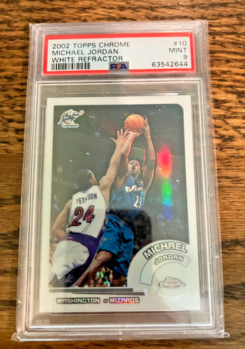 Michael Jordan [White Refractor] #10 2002 Topps Chrome card