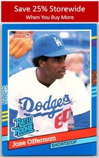 Jose Offerman 1991 Donruss #33 Los Angeles Dodgers