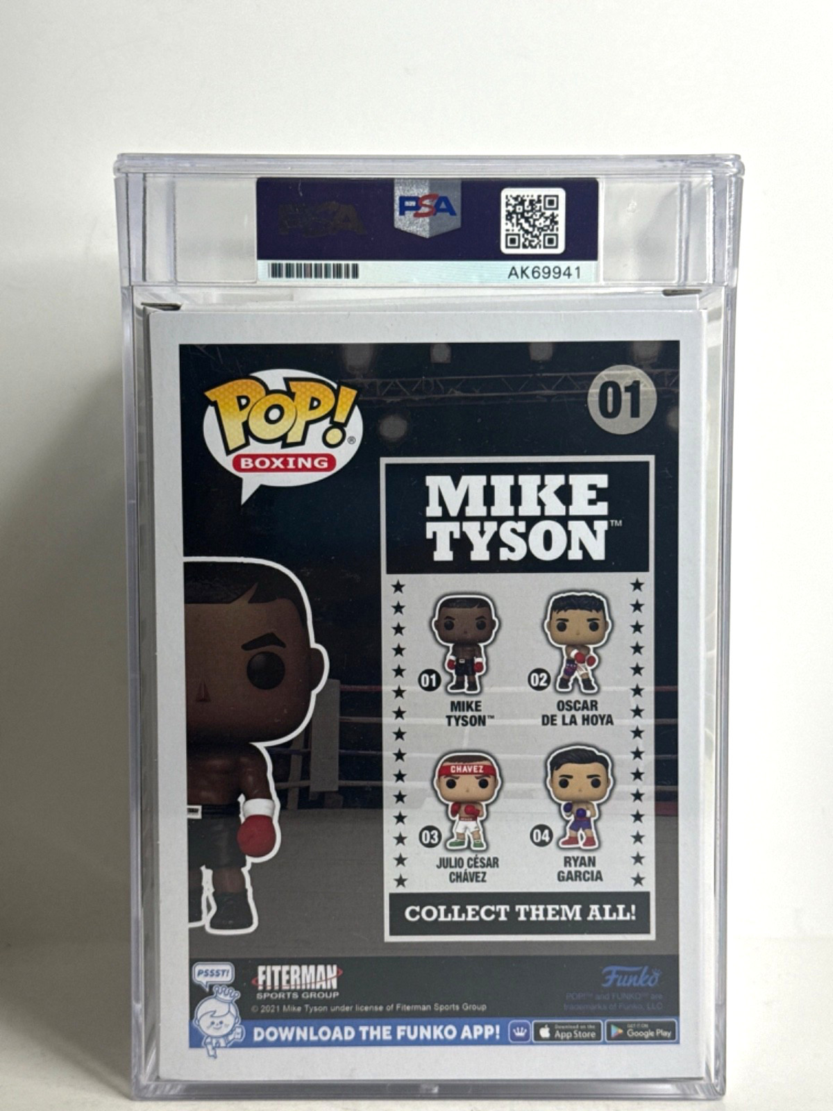 Mike Tyson Signed Boxing Funko #01 Encapsulated PSA AK69941 view 3