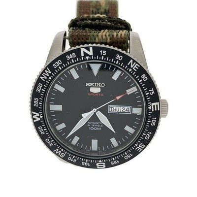 SEIKO automatic wristwatch analog titanium BLK multicolor SS 4R36-04B0