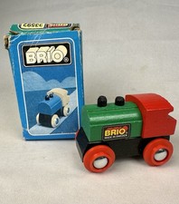 Vintage 1990 BRIO Wooden Railway Classic Red Train Engine w Original Box 33592