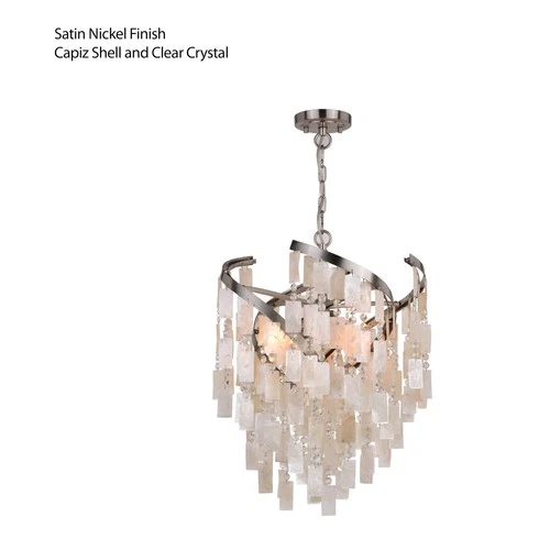 Vaxcel Lighting P0364 Isabel 4 Light 16"W Pendant - Nickel - Picture 2 of 12