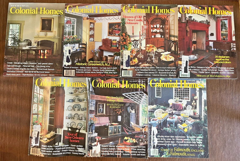 Colonial Homes 1978 -1985 Lot of 7 Greenwich NJ Duncan Phyfe New Castle Falmouth