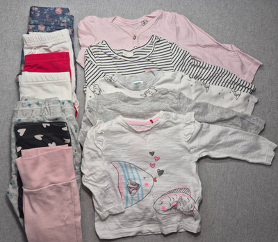 Babykleidung Paket 12 Teile Gr 62/68 Mädchen Hose Shirt Esprit s.Oliver Sanetta