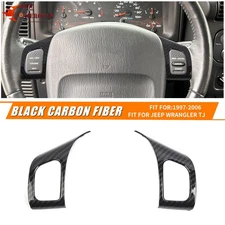 Carbon Fiber Center Steering Wheel Trim for Jeep Wrangler TJ 1997-06 Accessories
