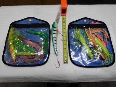 Saltwater Trolling Offshore Fishing Lures Marlin Tuna Mahi Wahoo Pouch of 10 NEW