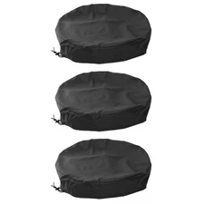 Set of 3 Outdoor Trash Barrel Cover Detailing Bucket Waterproof Accessory